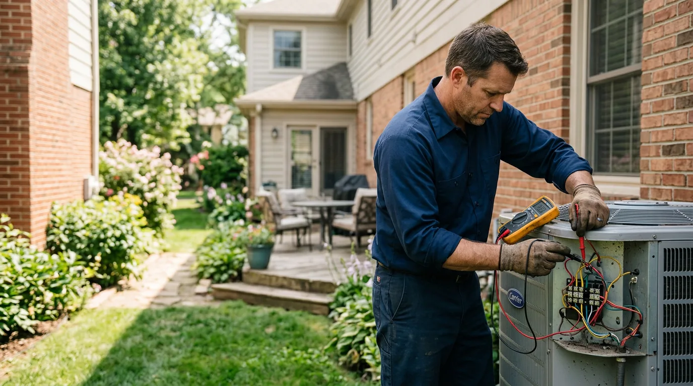 HVAC technician working near Kitty Hawk, NC